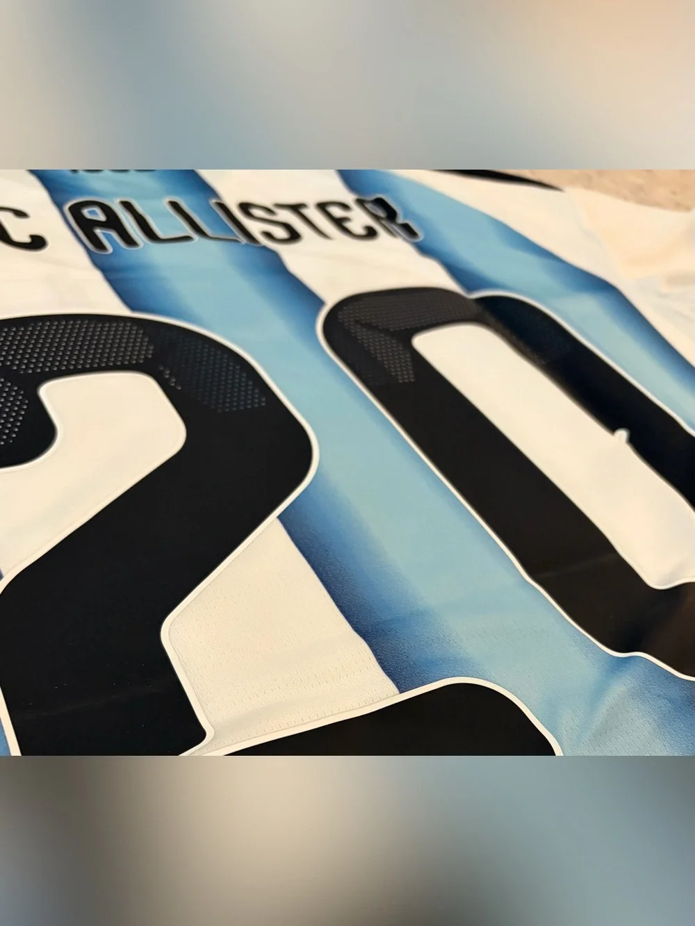 Adidas Official Argentina 2026 Team JM8396 Mac Allister #20 Jersey Men’s Sz: L
